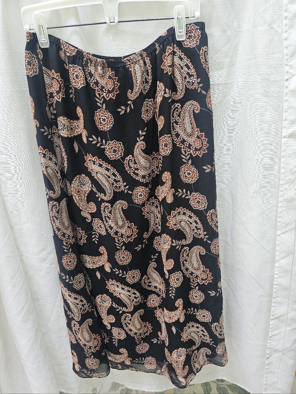 Vintage Laura Ashley Silk Maxi Skirt Women's Size Medium